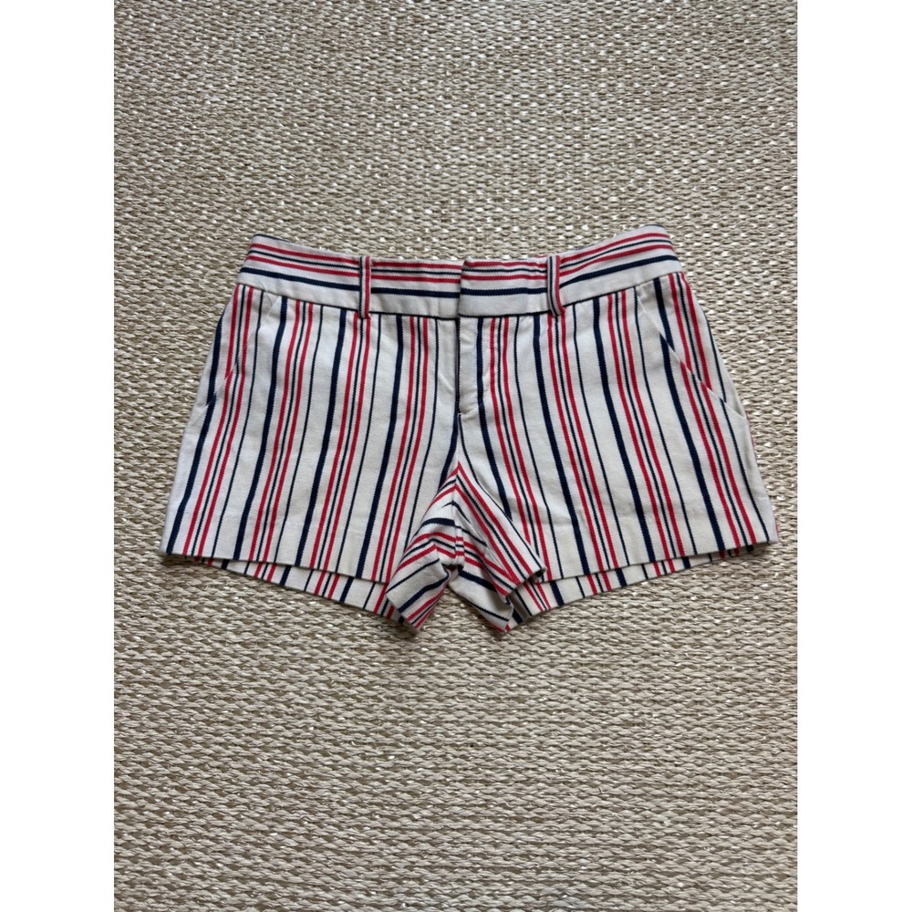 Club Monaco y2k americana Striped Shorts Womens Size 2 Preppy Nautical low rise